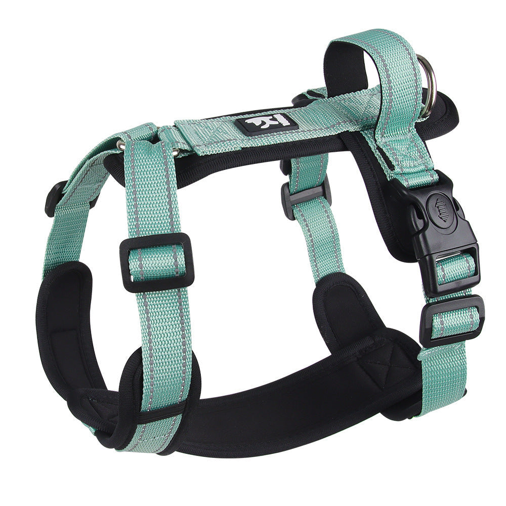 HKM-1189693 Reflective Rope Chest Strap Vest for Medium to Large Dogs with Hand Holding Leash