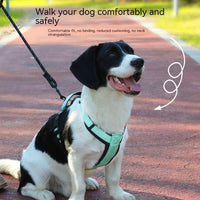 HKM-1189693 Reflective Rope Chest Strap Vest for Medium to Large Dogs with Hand Holding Leash
