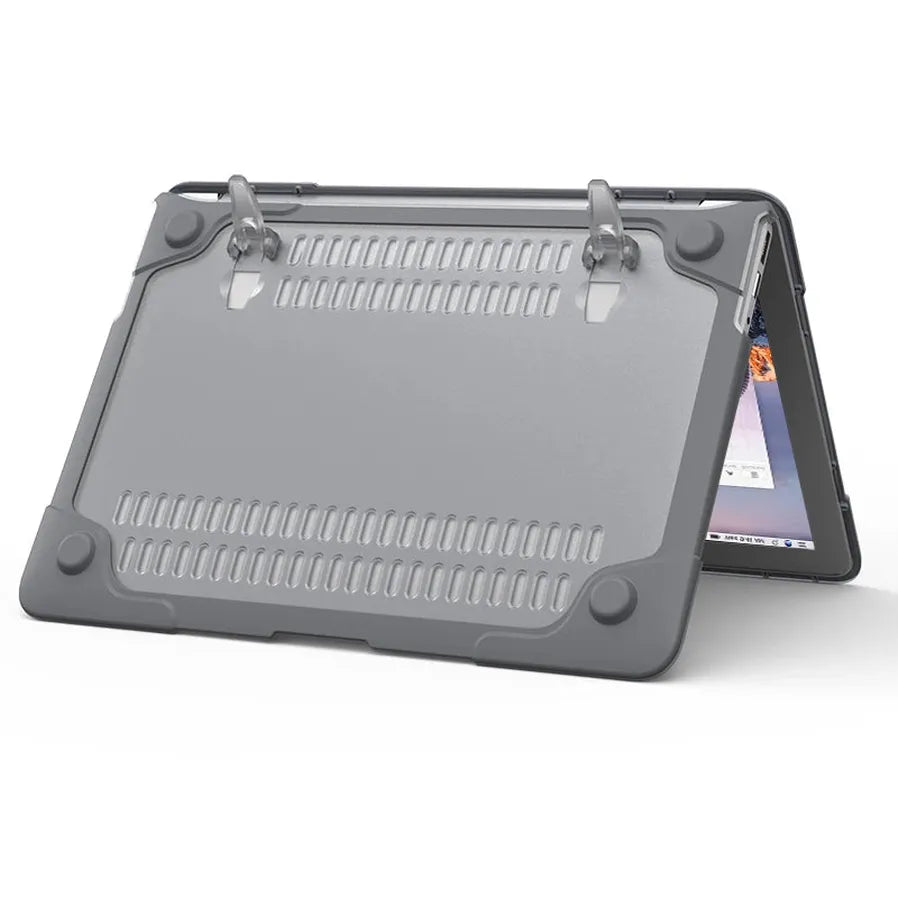 HKM-119059 Dual Layer Hard Shell Case with Foldable Stand for MacBook Pro 16 Inch (2019)