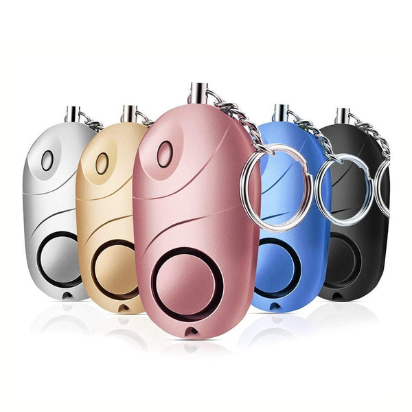 HKM-119187 Personal Safety Alarm with LED Flashlight - Compact Keychain Design, 130dB Sound