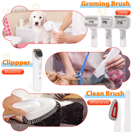 HKM-1191997 All-in-One Pet Hair Care Suction and Scissors Machine with Accessories