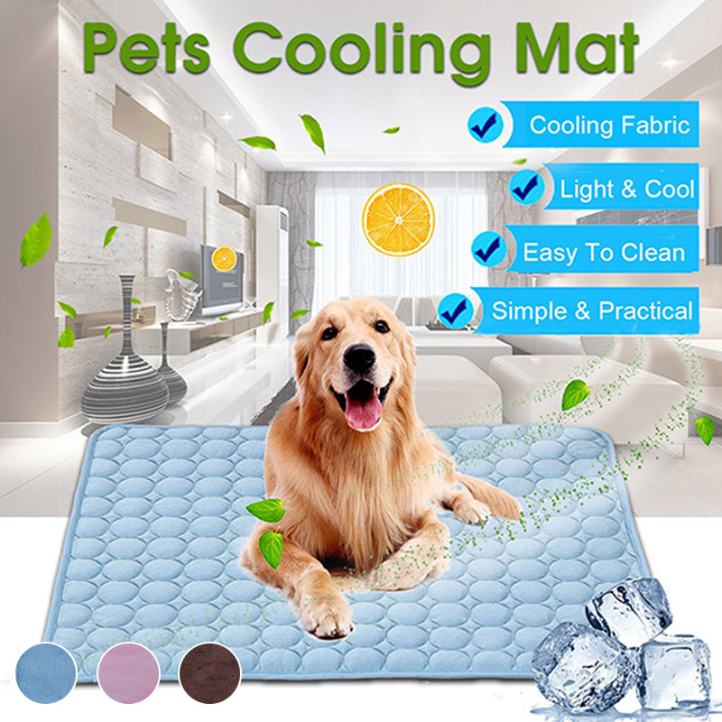 HKM-1192253 Cooling Mat for Pets - Breathable Ice Bed Blanket for Dogs and Cats, Easy to Clean, Multiple Sizes Available