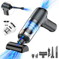 HKM-119251 Compact Cordless Handheld Vacuum Cleaner with 12KPA Suction Power for Car and Home Use - Portable Mini Design in Durable ABS Material