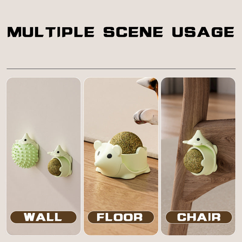 HKM-1193661 Self-Grooming Cat Wall Corner Scratcher with Catnip Air Holes and Easy Installation