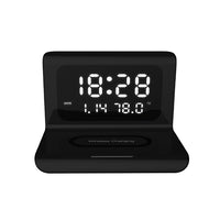 HKM-119379 Wireless Charging Alarm Clock with Perpetual Calendar and Temperature Display