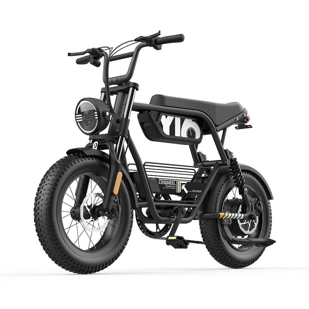 HKM-119443 Y16 1000W Electric Fat Tire City Bike with 15Ah Battery and 7-Speed Gears