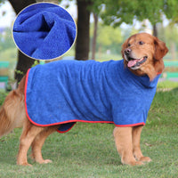 HKM-1194557 Absorbent Multi-Color Pet Bathrobe in Royal Blue, Dark Gray, and Light Purple for Dogs