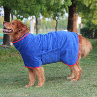 HKM-1194557 Absorbent Multi-Color Pet Bathrobe in Royal Blue, Dark Gray, and Light Purple for Dogs