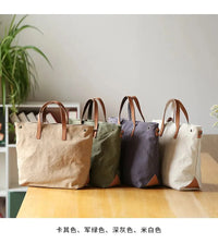 HKM-119571 Mori Series Leisure Canvas Single Shoulder Messenger Bag in Dark Grey, Khaki, Army Green, and Beige