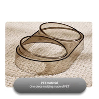 HKM-1196349 Transparent Double Pet Bowl for Cats and Dogs - Ideal for Eating and Drinking