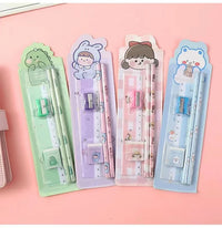 HKM-119635 Student Eraser and Pencil Set with Sharpener for School Use