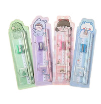 HKM-119635 Student Eraser and Pencil Set with Sharpener for School Use