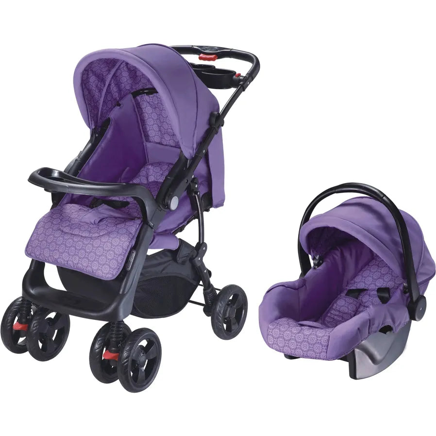 HKM-119699 Classic 2-in-1 Baby Pram with Foldable Stroller and Sunshade for Infants