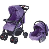 HKM-119699 Classic 2-in-1 Baby Pram with Foldable Stroller and Sunshade for Infants