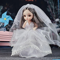 HKM-119763 19CM Lifelike Vinyl Princess Doll with Multi-style Dress Up for Girls, Soft Toy Ideal for Ages 3 and Up