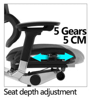 HKM-119763 Ergonomic Leather Office Chair with Adjustable Neck Support and 4D Armrests for Comfortable Work Settings