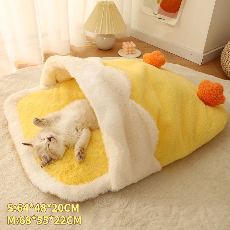 HKM-1198013 Cozy Universal Cat Sleeping Pad - Warm Berry Nest Mat for All Seasons