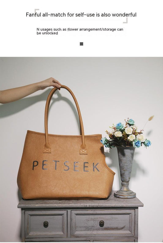 HKM-1198397 Crossbody Pet Carrier Bag for Cats and Dogs - Stylish and Portable Travel Solution