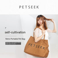 HKM-1198397 Crossbody Pet Carrier Bag for Cats and Dogs - Stylish and Portable Travel Solution