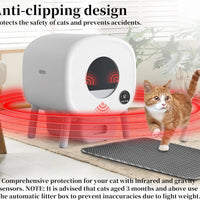 HKM-119955 Automatic Self-Cleaning Cat Litter Box with APP Control and Dual Safety Sensors - 76L Capacity
