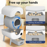 HKM-119955 Automatic Self-Cleaning Cat Litter Box with APP Control and Dual Safety Sensors - 76L Capacity