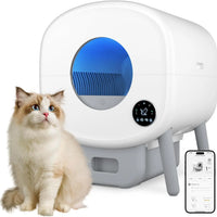 HKM-119955 Automatic Self-Cleaning Cat Litter Box with APP Control and Dual Safety Sensors - 76L Capacity