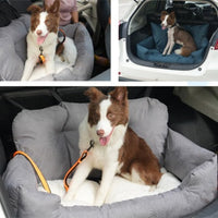 HKM-1200189 Pet Supplies Car Sofa Dog Kennel in Gray and Blue Cotton