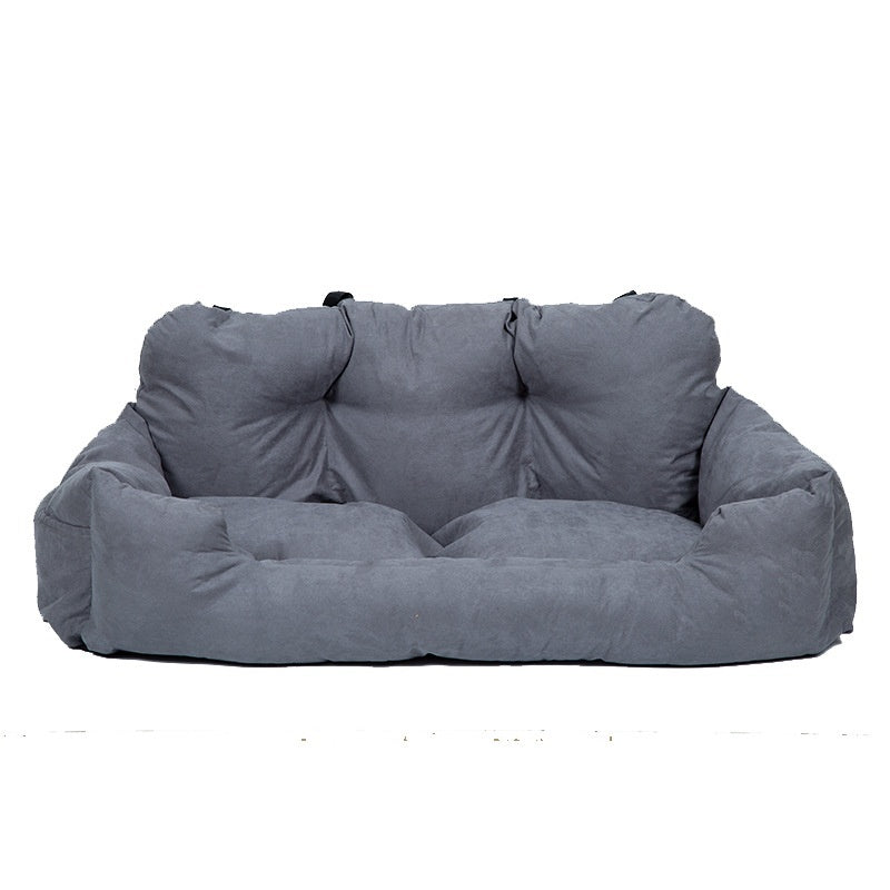HKM-1200189 Pet Supplies Car Sofa Dog Kennel in Gray and Blue Cotton