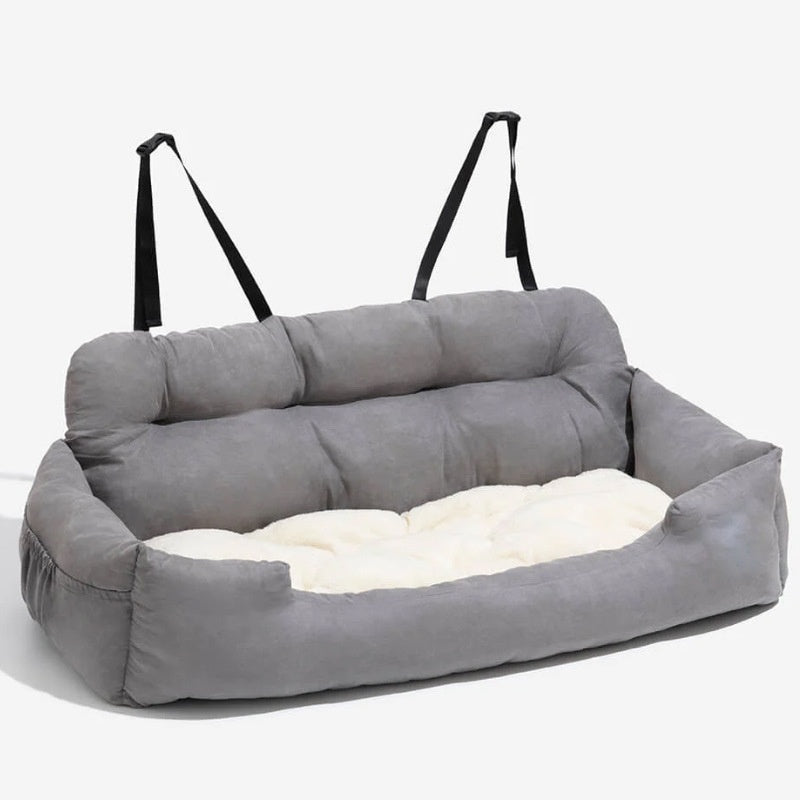 HKM-1200189 Pet Supplies Car Sofa Dog Kennel in Gray and Blue Cotton