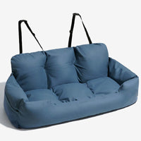 HKM-1200189 Pet Supplies Car Sofa Dog Kennel in Gray and Blue Cotton