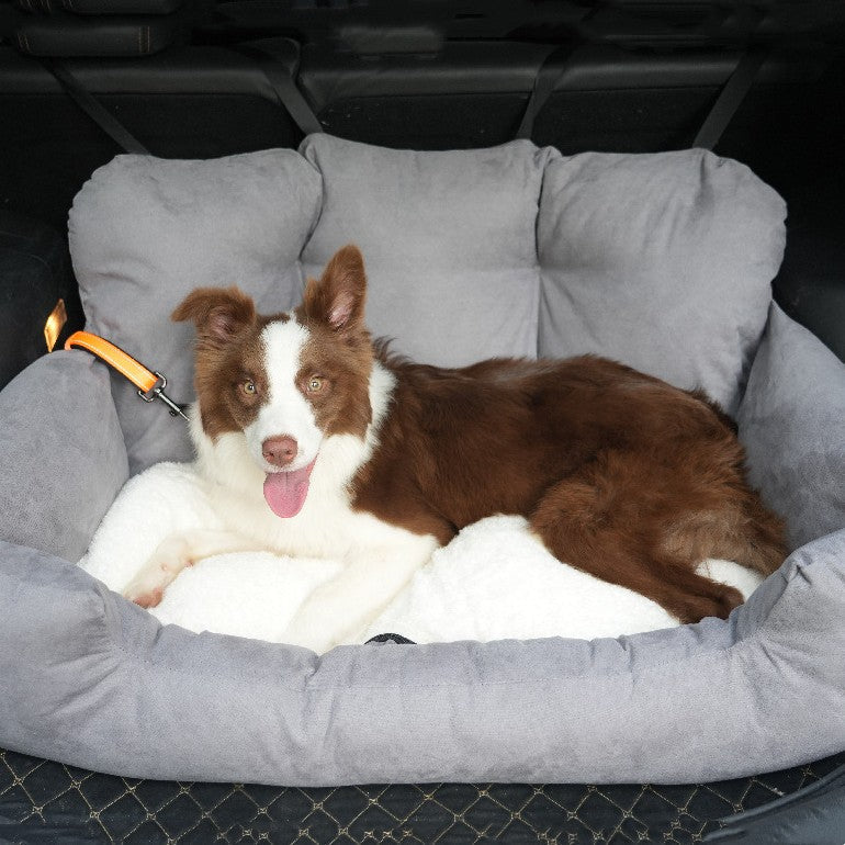 HKM-1200189 Pet Supplies Car Sofa Dog Kennel in Gray and Blue Cotton