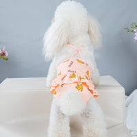 HKM-1200573 Washable Female Dog Menstrual Safety Pants - Anti-Harassment Design in Blue and Yellow, Sizes S, M, L, XL