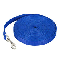HKM-1201725 15m Nylon Traction Rope for Dogs ¨C Durable Pet Leash in Blue, Black, and Red