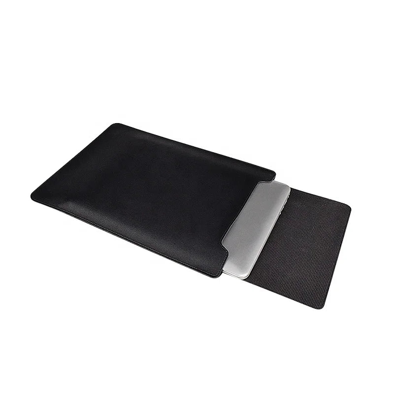 HKM-120211 PU Leather Foldable Laptop Sleeve Bag with Multifunctional Stand and Protector