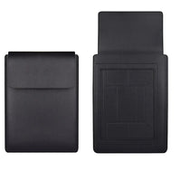 HKM-120211 PU Leather Foldable Laptop Sleeve Bag with Multifunctional Stand and Protector