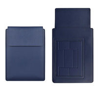 HKM-120211 PU Leather Foldable Laptop Sleeve Bag with Multifunctional Stand and Protector