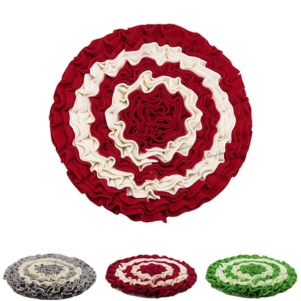HKM-1203773 Sniffing Mat for Dogs - Flannel Slow Feed Training Pad with Non-Slip Base, 45 cm Diameter
