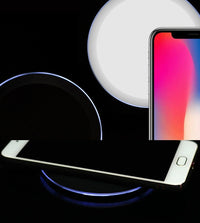 HKM-120531 Ultra-Thin Wireless Charger, 5W/10W Fast Charging, USB Interface, Black & White Options