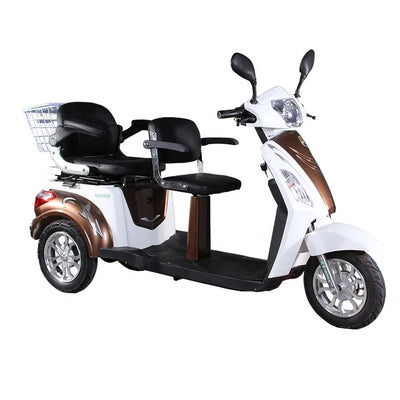 HKM-120531 VISTA-L1 Electric Tricycle for Adults - 2 Seat Mobility Scooter, 1000W Motor, 30-50 km Range