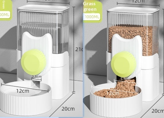 HKM-1205693 Automatic Pet Feeder and Water Dispenser Set - 1000 ml for Cats - Multiple Colors Available