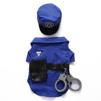 HKM-1206077 Funny Police Costume Set for Dogs - Polyester Halloween Outfit, Sizes S to XL