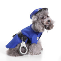 HKM-1206077 Funny Police Costume Set for Dogs - Polyester Halloween Outfit, Sizes S to XL