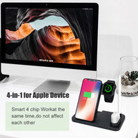 HKM-120723 Four-in-One Wireless Charger with Fast Charging Capability and Compact Design
