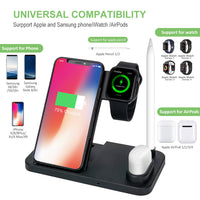 HKM-120723 Four-in-One Wireless Charger with Fast Charging Capability and Compact Design