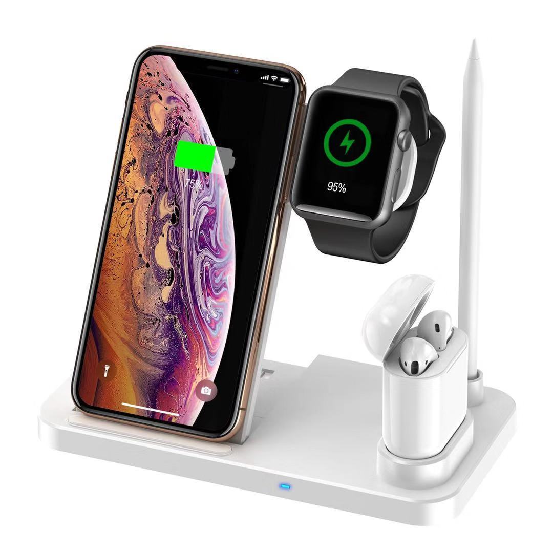 HKM-120723 Four-in-One Wireless Charger with Fast Charging Capability and Compact Design