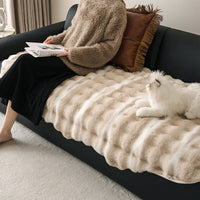 HKM-120723 Thick Plush Irregular Sofa Cushion for Autumn and Winter – Mediterranean Style Dust Cover