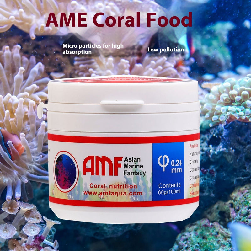 HKM-1207741 Coral Feed Micro Particles for Ornamental Fish - 30g & 60g with Spoon & Feeding Tube