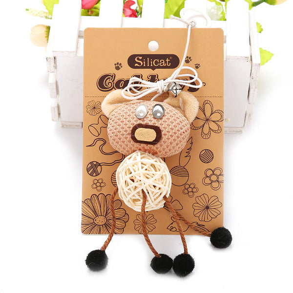 HKM-1208509 Stylish Linen and Rattan Cat Supplies for Comfortable Living