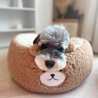 HKM-1209149 Cartoon Red Panda Plush Pet Nest Cushion for Autumn and Winter - Round Bed in Three Sizes
