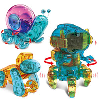 HKM-120915 Solar-Powered DIY Snail Orangutan Robot Toy for Kids Ages 3 and Up